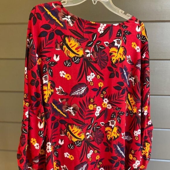 BoheeWohee Women Bohemian Vintage Neck-Tie Printed Shift, Size XXL - Picture 4 of 6